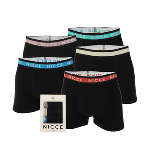 Men's NICCE Lazlow 5 Pack Boxer Shorts in Black