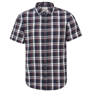 Mountain Warehouse Heren Trace Flanellen Korte Mouwen Shirt (Blauw)