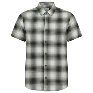 Mountain Warehouse Heren Trace Flanellen Korte Mouwen Shirt (Groen)