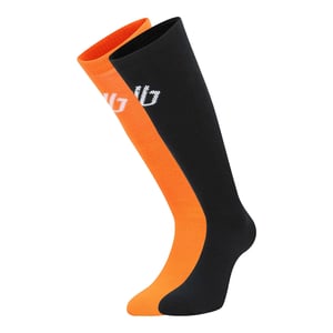 Dare 2B Uniseksokken voor volwassenen (2 stuks) (Papegaaiduikers Oranje/Zwart)