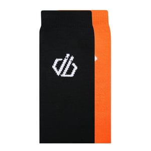 Dare 2B Uniseksokken voor volwassenen (2 stuks) (Papegaaiduikers Oranje/Zwart)