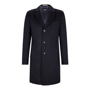Men's Boss H-Hyde Coat in Dark Blue