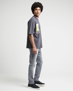 River Island Mens Faded Jeans Grey Slim Fit
