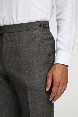 Alexandre Of England Tailored Fit Flannel Check Trousers