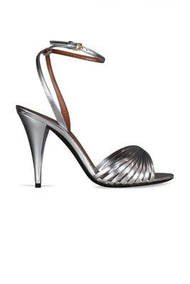 Saint Laurent Tina Sandaler Silver