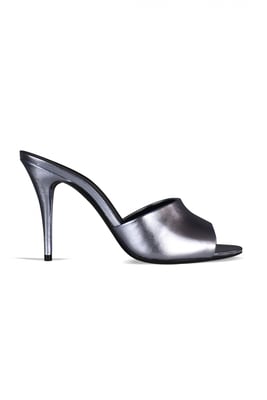 Saint Laurent LA 16 Mules Silver