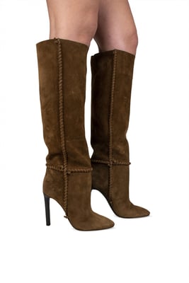 Saint Laurent Mica Laarzen Bruin