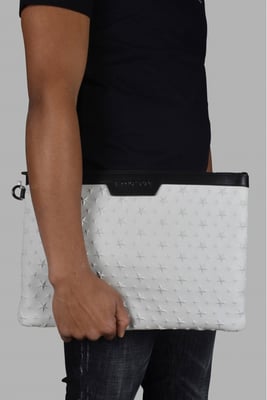 Jimmy Choo Derek clutch Wit