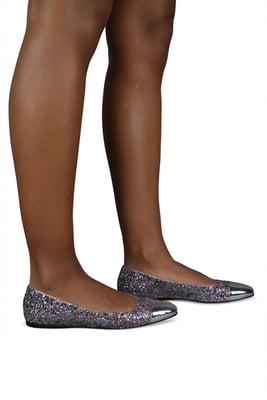 Jimmy Choo WATSON ballerina's zilver