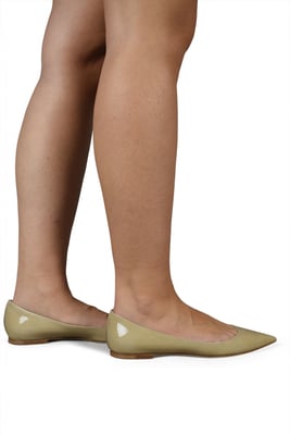 Jimmy Choo ballerina's ALINA beige