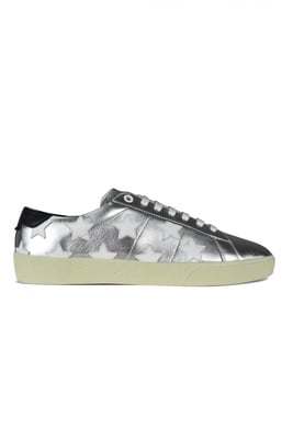Saint Laurent Court Klassieke Sneakers Zilver