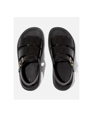 FitFlop GEN-FF Fisherman Dam Svarta Sandaler i Läder