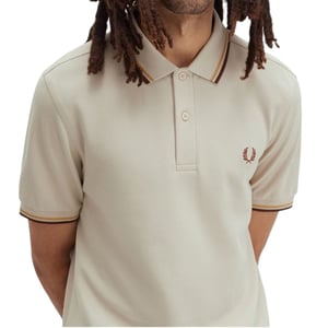 Fred Perry M3600 Twin Tipped Polo Shirt Oatmeal
