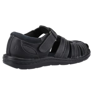 Hush Puppies Heren Albert Fisherman Leren Sandalen (Zwart)