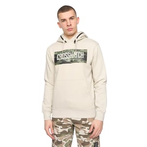 Crosshatch Heren Camtort Hoodie (Licht Steen)