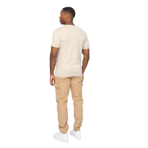 Crosshatch Heren Utilate T-Shirt (Licht Steen)