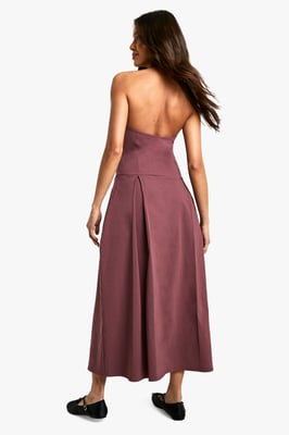 Bengaline Halter Neck Midaxi Skater Dress