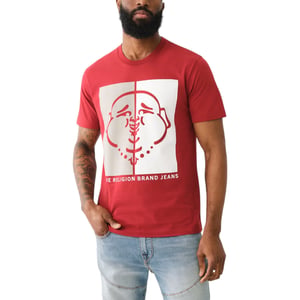 True Religion 108323 Mens Graphic T Shirts Logo Crew Neck Half Sleeve Cotton Tee