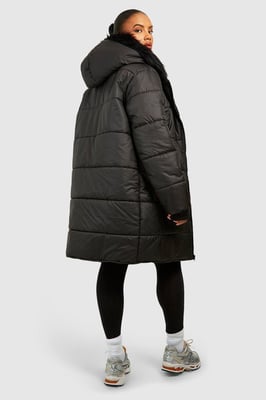 Plus Faux Fur Trim Parka