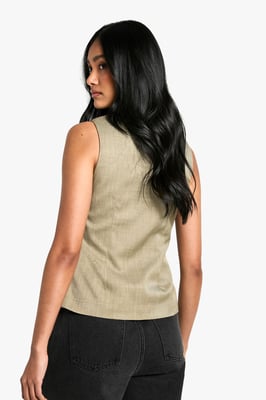 Woven Tailored Button Waistcoat
