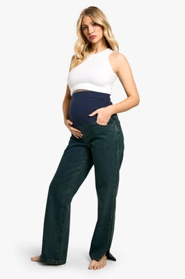 Maternity Over The Bump Split Hem Straight Leg Jeans