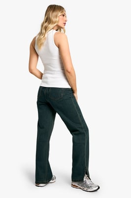 Maternity Over The Bump Split Hem Straight Leg Jeans
