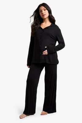 Maternity Long Sleeve Shirt & Trouser Pj Set