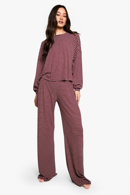 Tall Stripe Jersey Lounge Trouser Pj Set