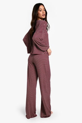 Tall Stripe Jersey Lounge Trouser Pj Set