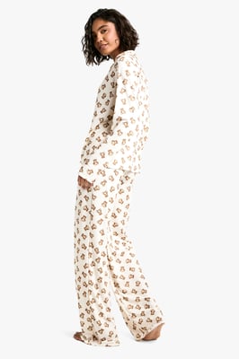 Tall Bear Print Long Sleeve Pyjama Set