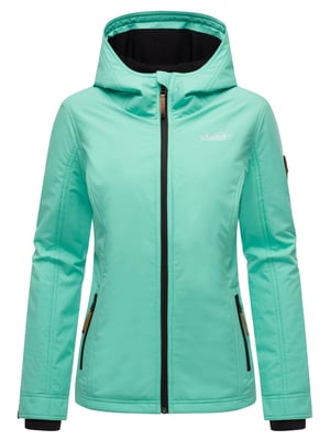 Marikoo dames overgangsjas lichtgewicht water- en windafstotend met capuchon aqua green