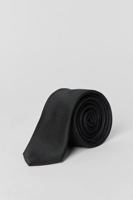Black Textured Tie
