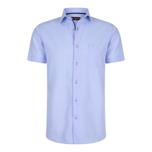 Cappuccino Italia Overhemden Korte Mouw Palermo Blauw