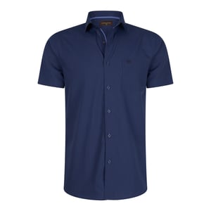 Cappuccino Italia Overhemden Korte Mouw Palermo Blauw