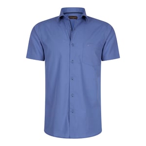 Cappuccino Italia Overhemden Korte Mouw Palermo Blauw