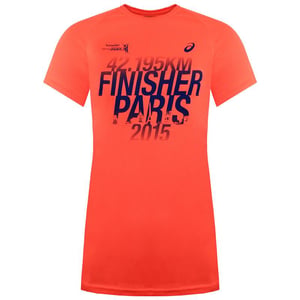 Asics Finisher Paris 2015 Womens Orange T-Shirt