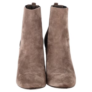 Fendi High-Heeled Chelsea Boots in Brown Suede