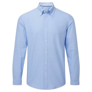 Asquith & Fox Mens Oxford Long-Sleeved Formal Shirt (Blue)