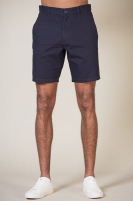 Navy Cotton Chino Shorts