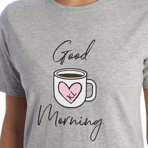Sommarpyjamas dam 100 % bomull KL40000 Kortärmad T-shirt och shorts, vår-sommar pyjamas