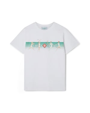 Casablanca Playful Stripes Printed T-Shirt in White