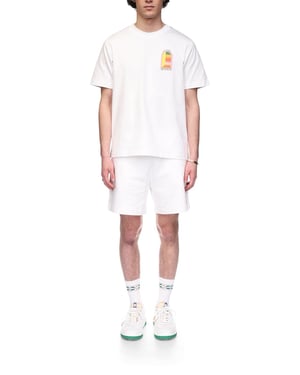 Casablanca Gradient Arch Logo Printed T-Shirt in White