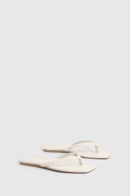 Wide Fit Square Toe Flip Flops