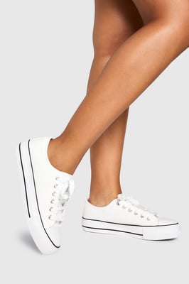 Low Top Platform Lace Up Trainers