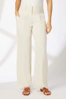 Pleat Detail Straight Leg Trousers