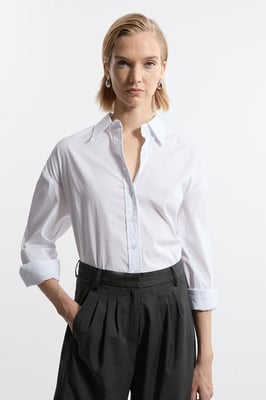 Tailored Cotton Button Through Shirt