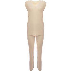 Skin Womens Pixie Sweater Vest/Pansy Pant Knit Set in Cream