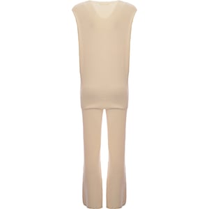 Skin Womens Pixie Sweater Vest/Pansy Pant Knit Set in Cream