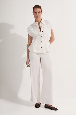 Premium Viscose Linen Woven Straight Leg Trouser