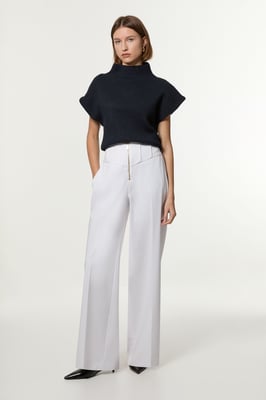 Tailored Stitch Detail Straight Leg Trouser